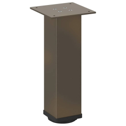 Nogi do stolika kawowego, 4 szt., naturalna stal, 30-32cm, stal