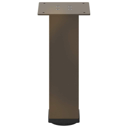 Nogi do stolika kawowego, 4 szt., naturalna stal, 30-32cm, stal