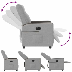 Elektryczny fotel rozkładany Cloud Grey Fabric