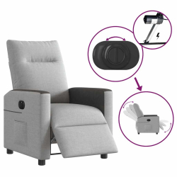 Elektryczny fotel rozkładany Cloud Grey Fabric