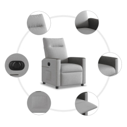 Elektryczny fotel rozkładany Cloud Grey Fabric
