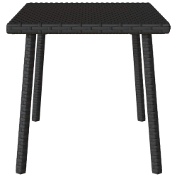 Stolik kawowy ogrodowy prostokątny czarny 60x40x37cm polirattan