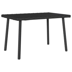 Stolik kawowy ogrodowy prostokątny czarny 60x40x37cm polirattan