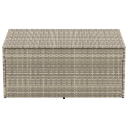 Skrzynia ogrodowa jasnoszara 110x50x58 cm polirattan