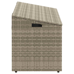 Skrzynia ogrodowa jasnoszara 110x50x58 cm polirattan