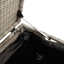 Skrzynia ogrodowa jasnoszara 110x50x58 cm polirattan
