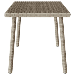 Stolik kawowy ogrodowy prostokątny jasnoszary 80x40x37 cm