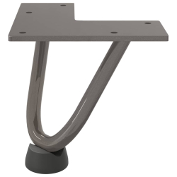 Nogi do stołu Hairpin, 4 szt., naturalna stal, 10 cm, lita stal
