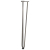 Nogi do stołu Hairpin, 4 szt., naturalna stal, 72 cm, lita stal