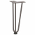 Nogi do stołu Hairpin, 4 szt., naturalna stal, 30 cm, lita stal