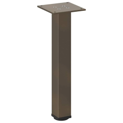 Nogi do stolika kawowego, 4 szt., naturalna stal, 30-32cm, stal