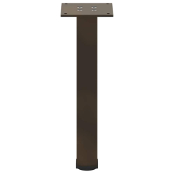 Nogi do stolika kawowego, 4 szt., naturalna stal, 30-32cm, stal