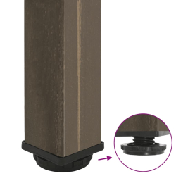 Nogi do stolika kawowego, 4 szt., naturalna stal, 30-32cm, stal