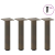 Nogi do stolika kawowego, 4 szt., naturalna stal, 30-32cm, stal