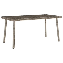 Stolik kawowy ogrodowy prostokątny szary 80x40x37 cm polirattan