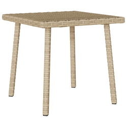 Stolik kawowy ogrodowy prostokątny beżowy 40x40x37cm polirattan