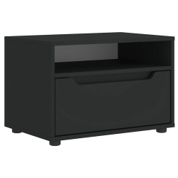 Szafka pod TV "VISNES" Czarna 60x40x38 cm Drewno klejone