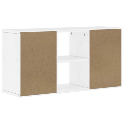 Szafka RTV „ODDA” Biała 79x24x40,5 cm Drewno lite Sosna