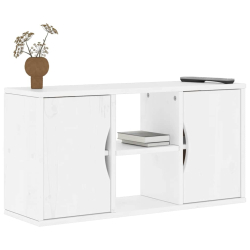 Szafka RTV „ODDA” Biała 79x24x40,5 cm Drewno lite Sosna