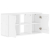 Szafka RTV „ODDA” Biała 79x24x40,5 cm Drewno lite Sosna