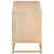 Szafka pod TV, 110x30x40 cm, lite drewno mango i żelazo