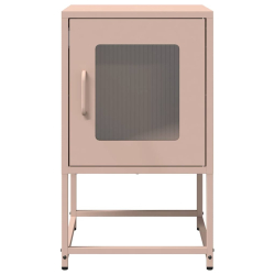 Szafka nocna Różowa 36x39x60,5 cm Stal walcowana na zimno