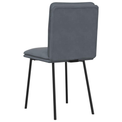 Krzesła stołowe, 4 szt., ciemnoszare, obite aksamitem