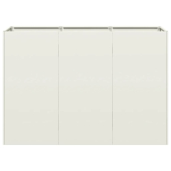 Donica, biała, 120x40x80 cm, stal walcowana na zimno