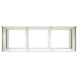 Donica, biała, 120x40x80 cm, stal walcowana na zimno