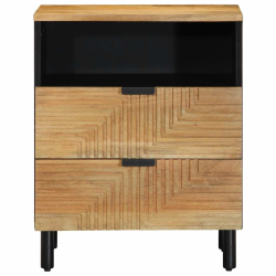 Szafka nocna Brązowa 50x33x62 cm Drewno lite Mango