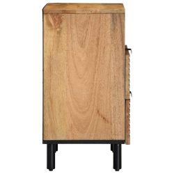 Szafka nocna Brązowa 50x33x62 cm Drewno lite Mango