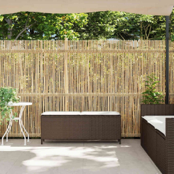 Ławka ogrodowa z poduszką Brązowa 110x30x40,5 cm Polirattan