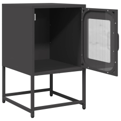 Szafka nocna Czarna 36x39x60,5 cm Stal walcowana na zimno
