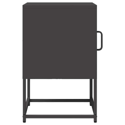 Szafka nocna Czarna 36x39x60,5 cm Stal walcowana na zimno