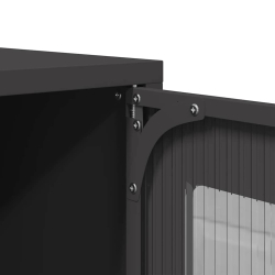 Szafka nocna Czarna 36x39x60,5 cm Stal walcowana na zimno