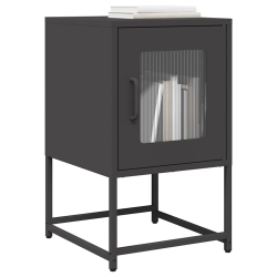 Szafka nocna Czarna 36x39x60,5 cm Stal walcowana na zimno