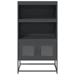 Komoda wysoka Antracyt 68x39x123 cm Stal