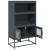 Komoda wysoka Antracyt 68x39x123 cm Stal