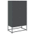 Komoda wysoka Antracyt 68x39x123 cm Stal