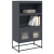 Komoda wysoka Antracyt 68x39x123 cm Stal