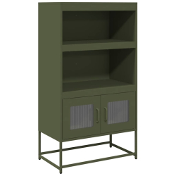 Komoda Oliwkowo-zielona 68x39x123 cm Stal