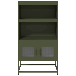 Komoda Oliwkowo-zielona 68x39x123 cm Stal