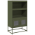 Komoda Oliwkowo-zielona 68x39x123 cm Stal