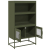 Komoda Oliwkowo-zielona 68x39x123 cm Stal