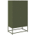 Komoda Oliwkowo-zielona 68x39x123 cm Stal