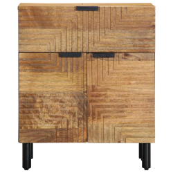 Szafka nocna Brązowa 50x33x60 cm Drewno lite Mango