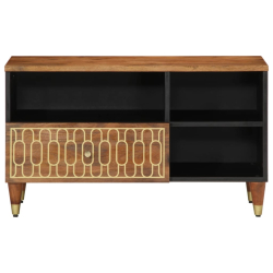 Szafka pod telewizor, 80x33x46 cm, lite drewno mango