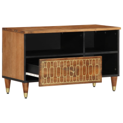 Szafka pod telewizor, 80x33x46 cm, lite drewno mango