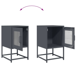 Szafka nocna Antracyt 36x39x60,5 cm Stal walcowana na zimno