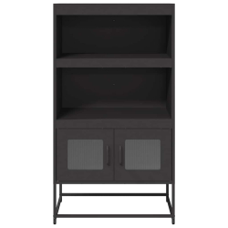 Szafka, czarna, 68x39x123 cm, stal